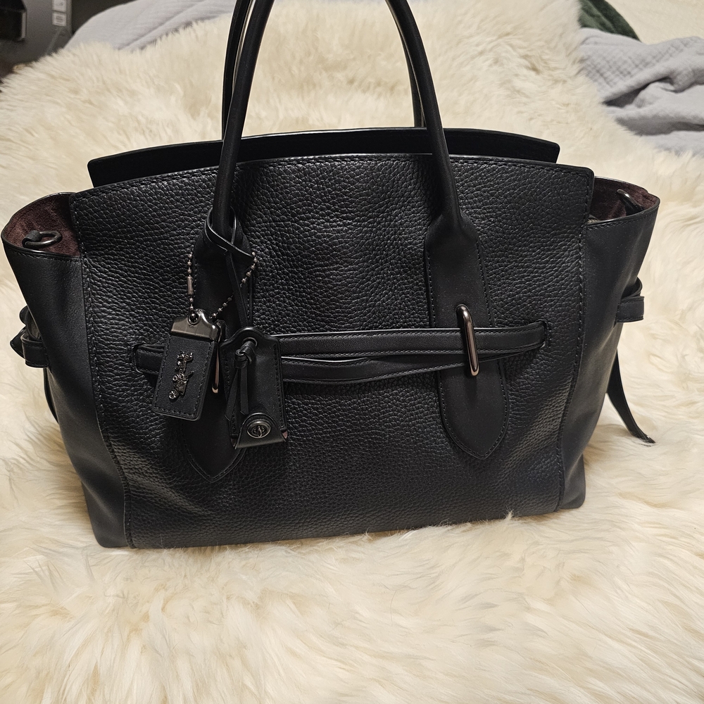 Coach Black Leather Satchel